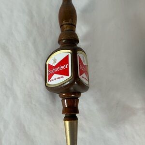 Budweiser Tap Handle with Red and Gold Details